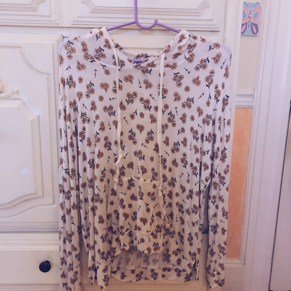 Soft and Lightweight Floral Hoodie
